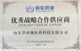 科倫藥業(yè)優(yōu)秀戰(zhàn)略供應(yīng)商